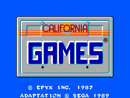 California Games title screen for Sega Master System